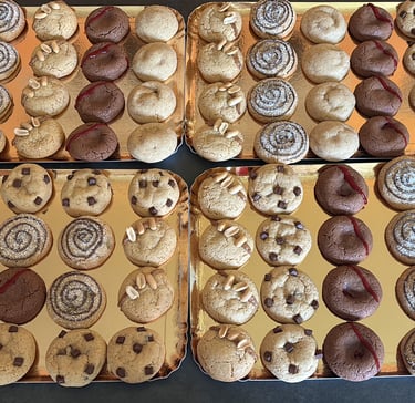 assortiment de mini-cookies de 45g pour évènements
