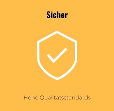 Gelb-weisses Zeichen, das Sicherheit symbolisiert