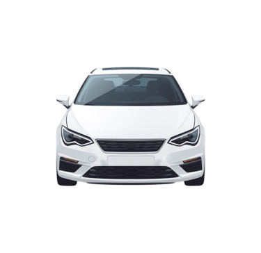 White car illustration icon
