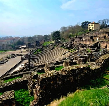 View of the 43BC Roman Amphitheatre.