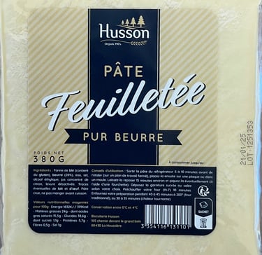 pâte feuilletée pur beurre