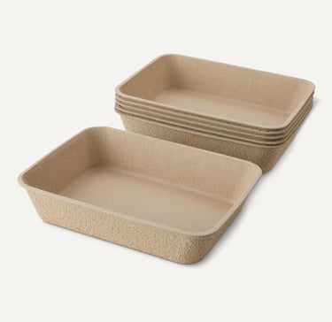 Amazon Basics Disposable Cat Litter Box, Multi-Use Travel & Home Box, 6-Pack