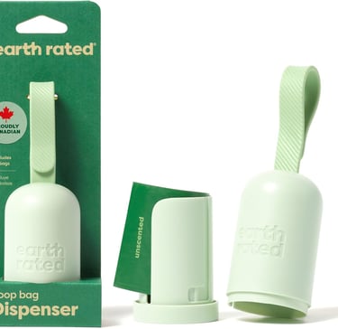 Earth Rated Dog Poop Bag Holder, Durable and Guaranteed Leakproof, Unscented, Dispenser with Starter
