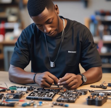 web development workspace IT network setup equipment professional tech support workstation