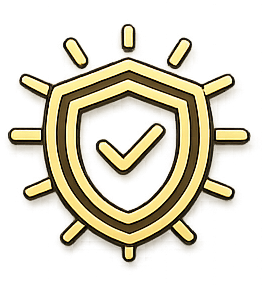 Small shield with a check mark icon