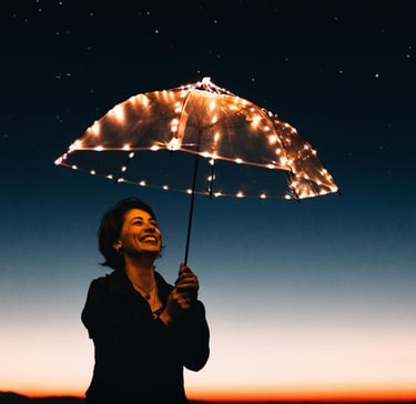 femme-parapluie-lumière