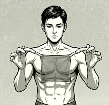 person holding a latex sheet