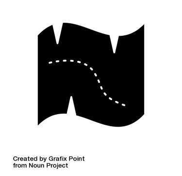 Icon of a map on an AI strategy and AI tools website