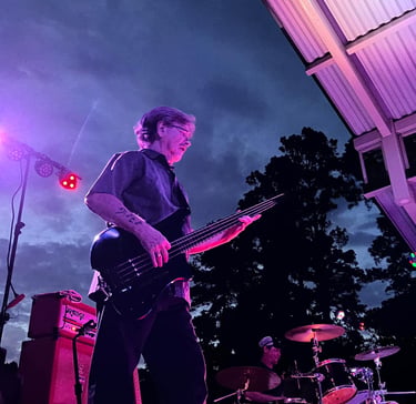 Rusty throws down on bass
