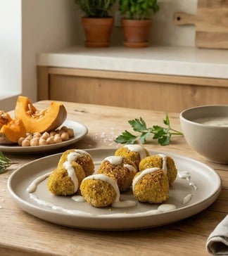 Polpette Mediterranee di zucca e ceci