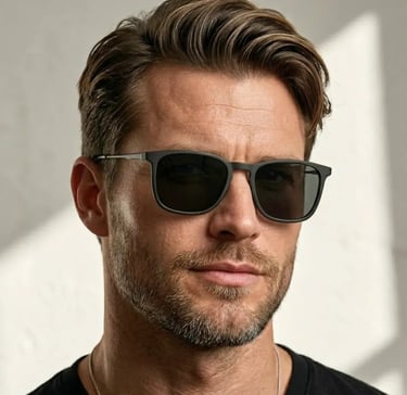Óculos de Sol Masculino Quadrado Classico Premium Proteção uv400