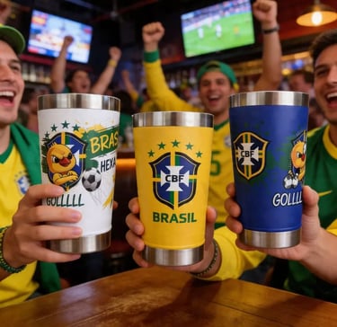 Copo Termico 473ml Personalizado Brasil 