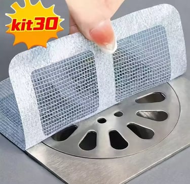 kit 30 adesivos protetorees de ralo tela descartavel anti insetos