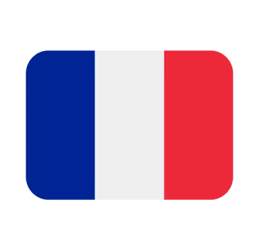 The national flag of France, a tricolor icon with vertical blue, white, and red stripes.
