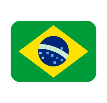 Brazil national flag icon with green background, yellow diamond, and blue globe with stars.