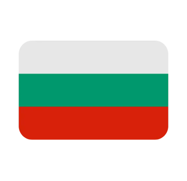 Official national flag of Bulgaria featuring horizontal stripes of white, green, and red.