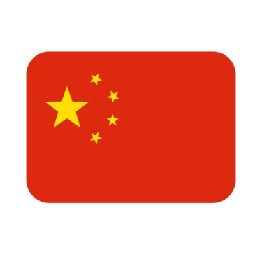 The national flag of China icon featuring five yellow stars on a red background with rounded corners.