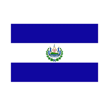 The national flag of El Salvador featuring blue and white stripes with the central coat of arms.