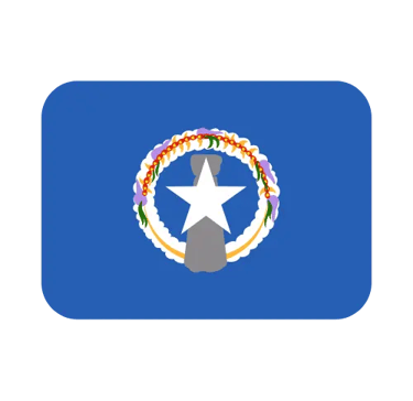 Official flag of the Northern Mariana Islands featuring a white star and latte stone on a blue field.