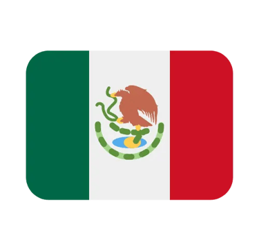 The national flag of Mexico with rounded corners featuring green, white, and red vertical stripes.