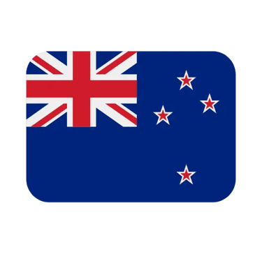 The official flag of New Zealand with Union Jack and Southern Cross on a blue background.