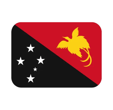 Official flag of Papua New Guinea featuring a Raggiana bird of paradise and the Southern Cross constellation.