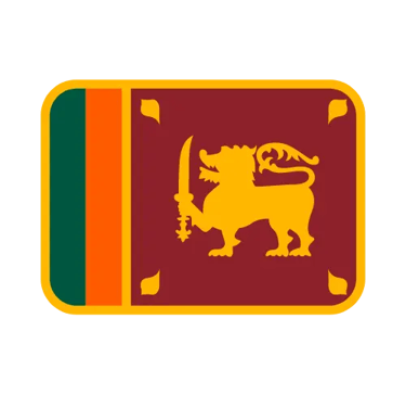 Sri Lanka national flag icon featuring the gold lion holding a sword on a maroon background.