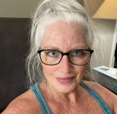 Lady social media profile face
