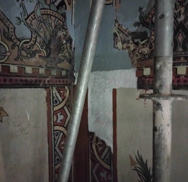restitution motif peint église occitanie