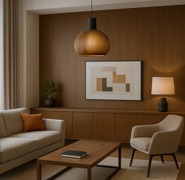 interiors of an apartment by BRB Engineering realized through their FF&E service