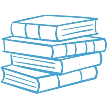 Stack of blue books icon representing extensive locksmith knowledge