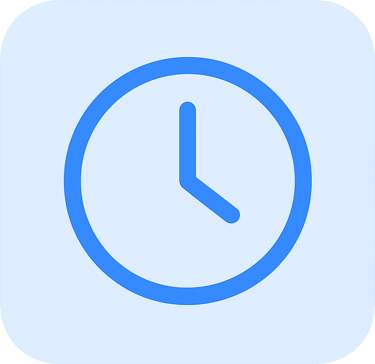 Blue clock icon
