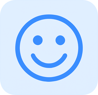 Blue smiley face icon