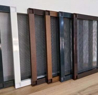 Plase pe balamale  cu profil din aluminiu vopsit in camp electrostatic ASIROLL Bucuresti 0768471526 