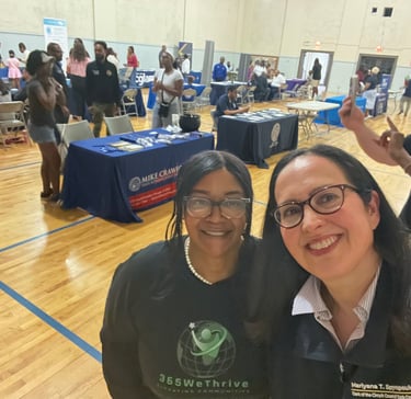 365 We Thrive at a Restorative Justice Summit pictured with Mariayana Spyropoulus