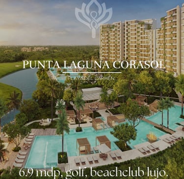 punta laguna corasol preventa departamento campo de golf nick price beachclub alberca laguna