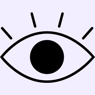 icone oeil sur fond violet