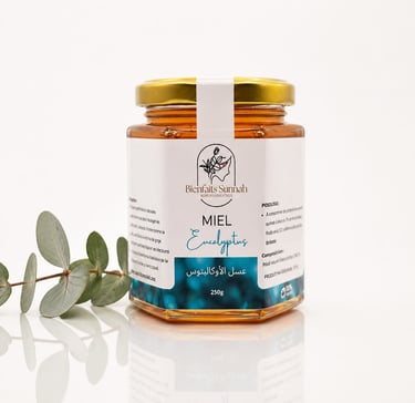 Miel d'eucalyptus naturel certifié ONSSA - bronches et toux - Bienfaits Sunnah