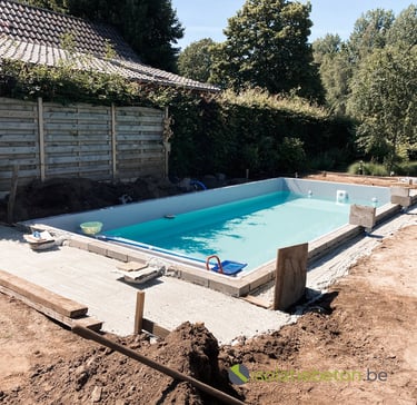 aanvullen isolatie zwembaden schuimbeton