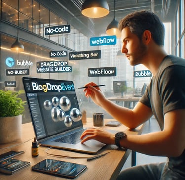 a man sitting at a desk with a laptop and a pen