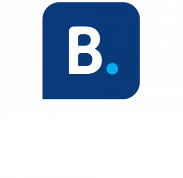 Logo of Booking.com, a vacation rental site that Domaine Des Lucques is available on