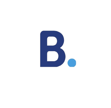 logotipo azul com a letra B representando booking
