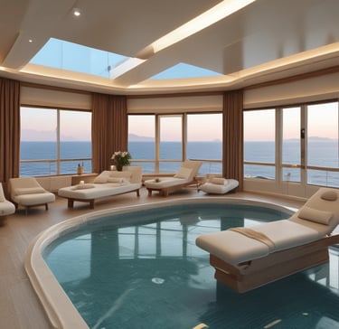 Luxurious infinity pool overlooking the turquoise sea under a clear blue sky.