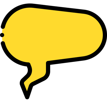 Bulle de texte jaune