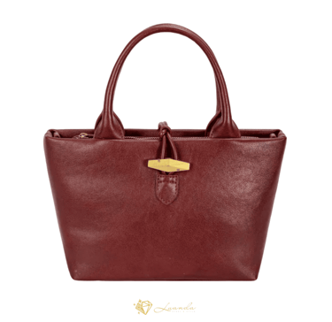 sac à main David Jones bordeaux Camille avec fermoir doré – 23 x 18 x 10 cm – Luanda Steel & Style