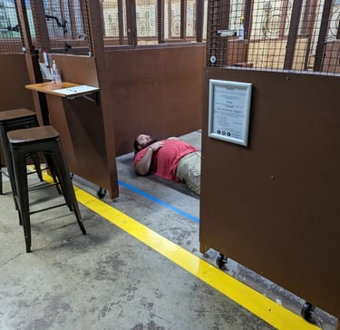 man sleeping on the floor