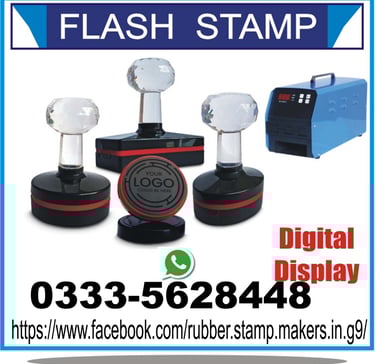Rubber Stamp Maker in Islamabad Flash Stamp, Handle Stamp, Printee Stamp, Date Stamp ROund Stamp, in Rubber Stamp Maker G-9