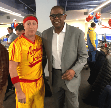 FOREST WHITAKER ENJOYS A CHARITABLE DAY ON THE ICAP TRADING FLOOR