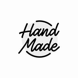 a handmade logo with the words handmade