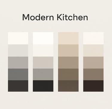 modern color palette fora modern kitchen
